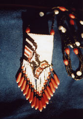 Mary Kroll: Killer Whale Tsimpshean Indian Design 3-inch Seed Bead Bag